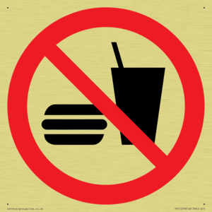 P022 Prohibition: No eating or drinking